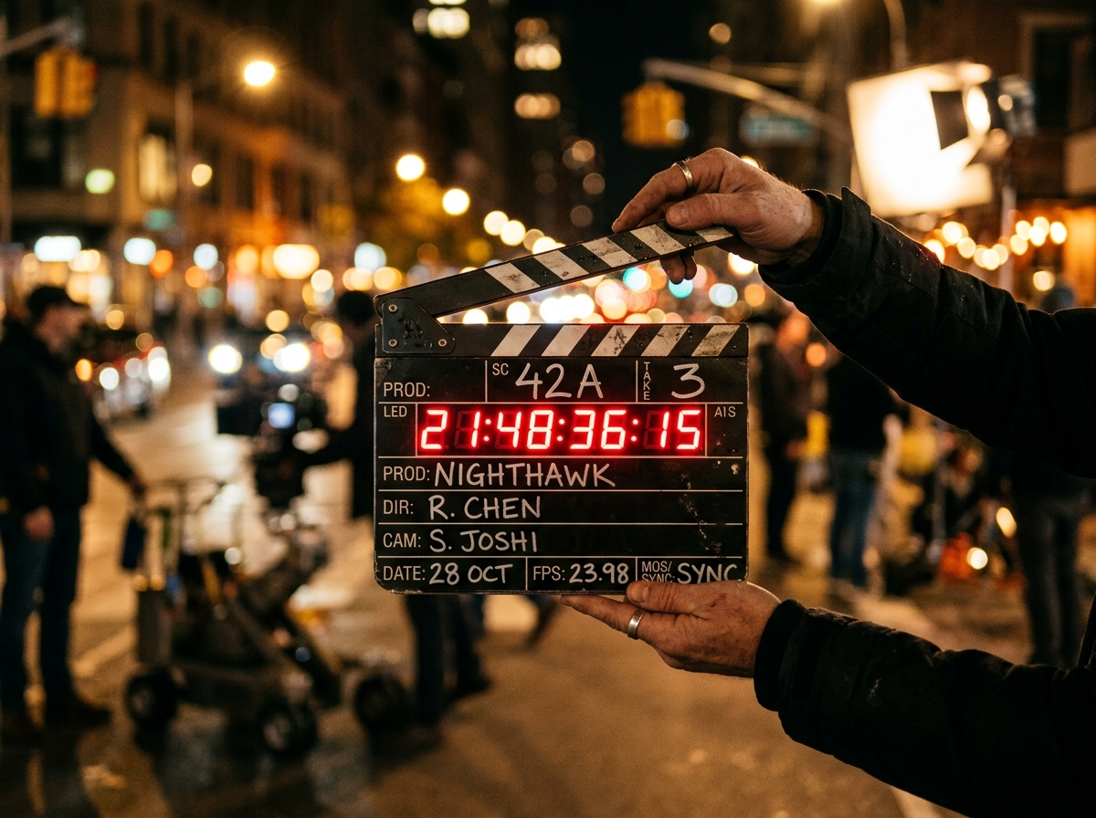 Film setinde bir klaket